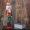 24" Red and Green Wooden Christmas Nutcracker King with Scepter